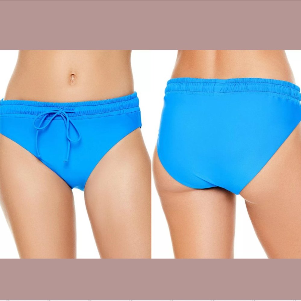 NWT $50 Reebok [ XL ]‎ Drawstring Bikini Swim Bottoms in Bright Blue #5266